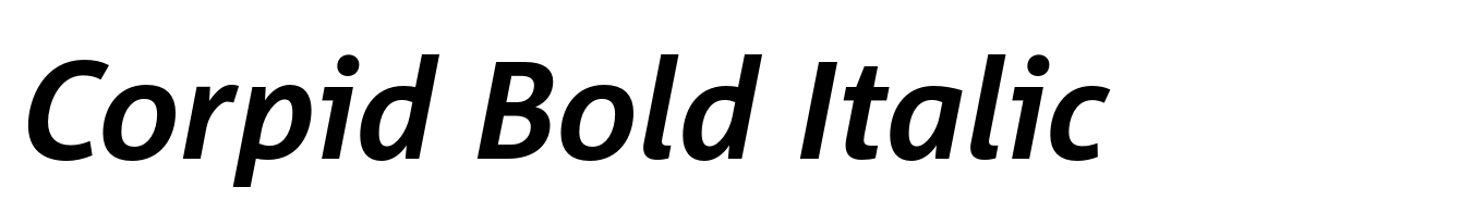 Corpid Bold Italic